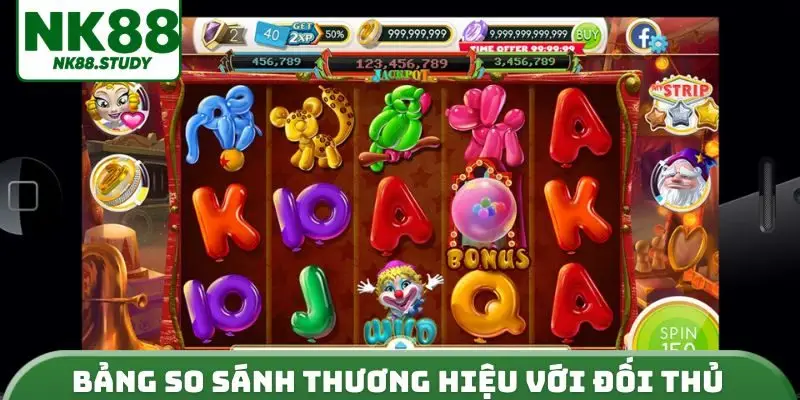 Bảng so sánh thương hiệu với đối thủ